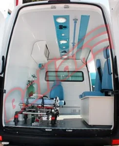 interno de fibra van ambulancia simples remoção.