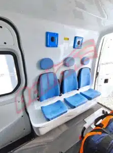 interno de fibra ambulancia mercedes sprinter simples remocao, suporte basico e UTI.
