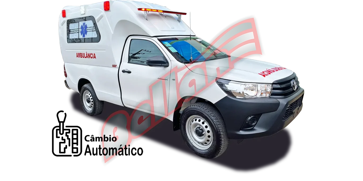 Toyota Hilux automática 4x4 – Ambulância Tipo A Simples Remoção — foto de referência
