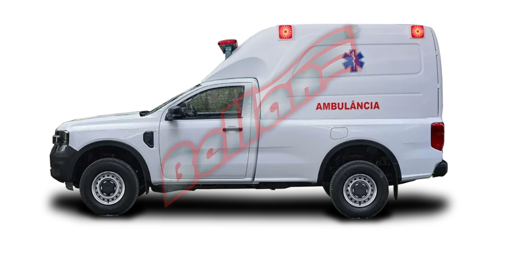Ford Ranger Cabine Simples modelo 2025 Ambulancia.
