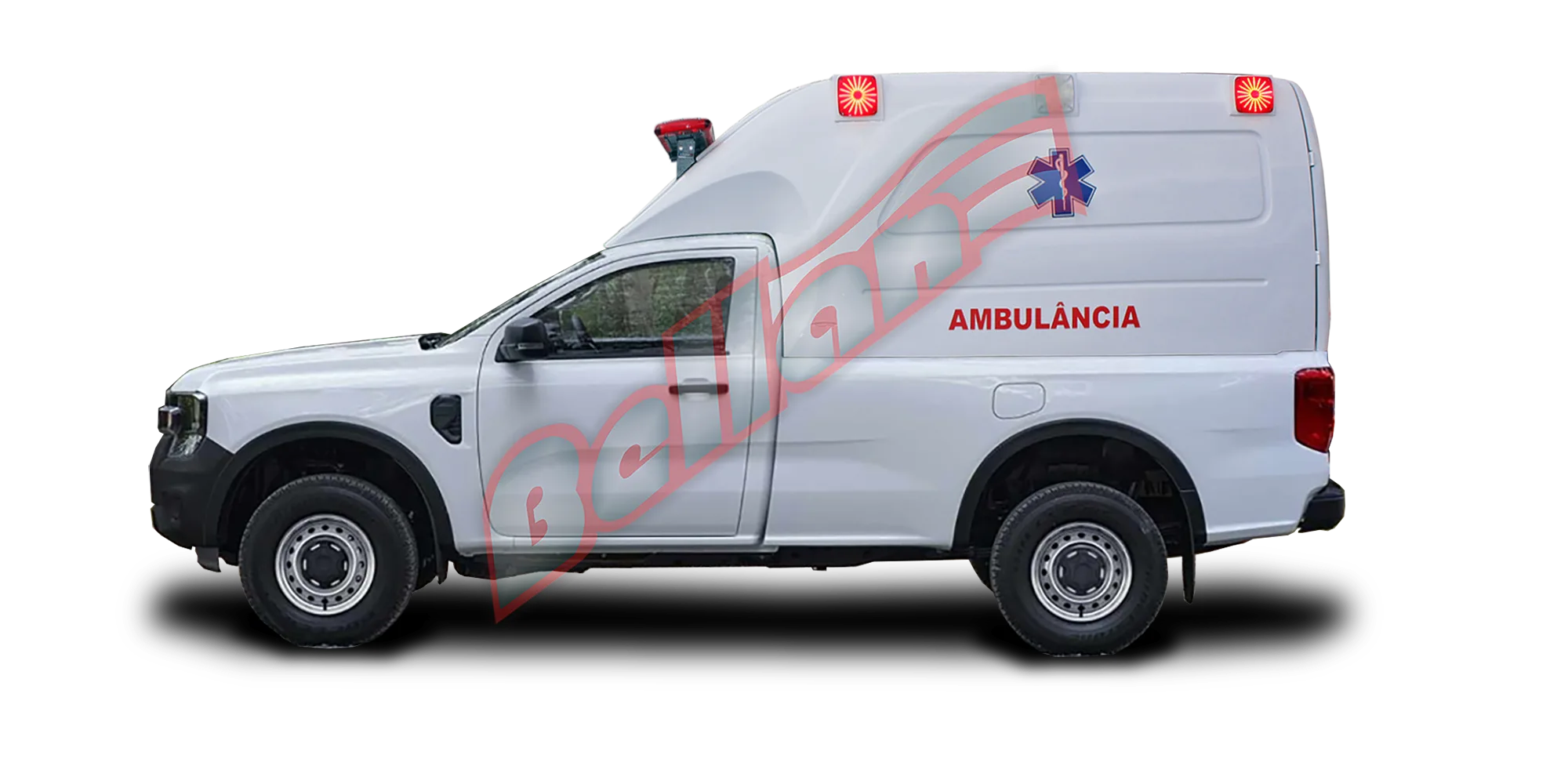 Ford Ranger Cabine Simples modelo 2025 Ambulancia.