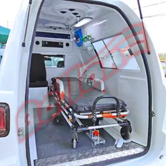 Interior ilustrativo de ambulância Tipo A — revestimento e compartimento interno, imagem da galeria atual.